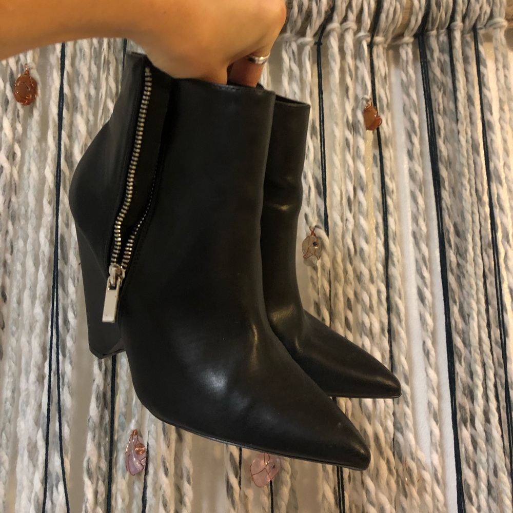 Black high heel booties
